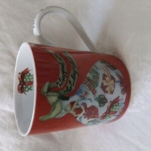 PPD Paperproducts Design Wrapped in Holiday Cheer Porcelain Coffee Tea Cup Mug